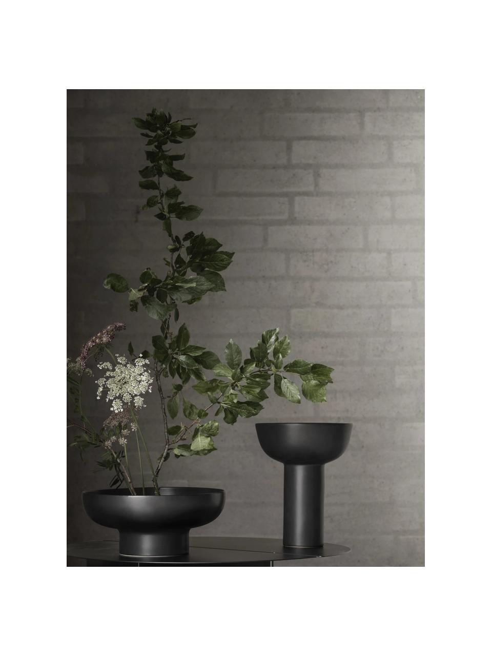 Váza Miyabi, Kamenina, Černá, Ø 21 cm, V 10 cm