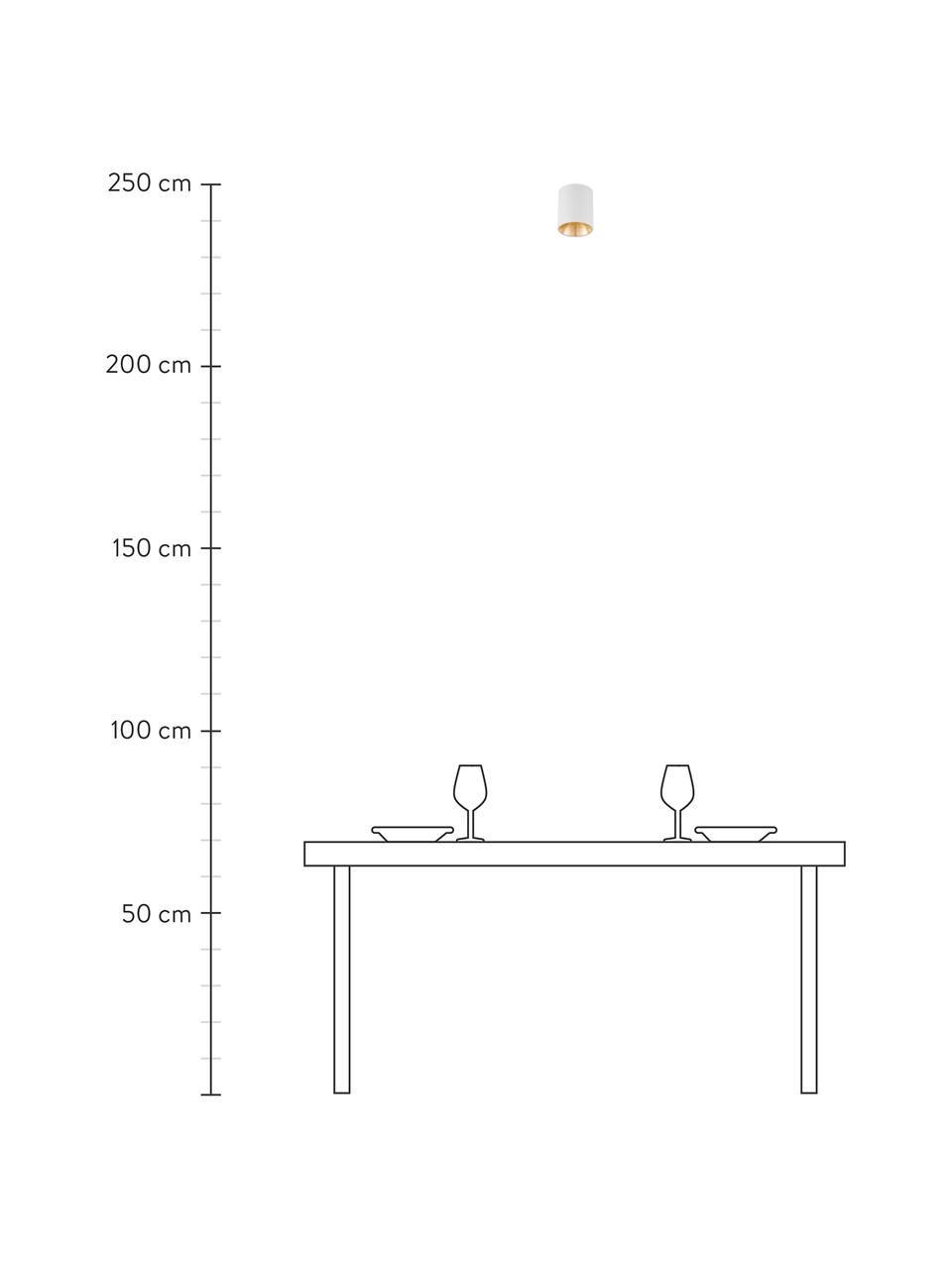 Spot sufitowy LED Marty, Biały, odcienie złotego, Ø 10 x W 12 cm