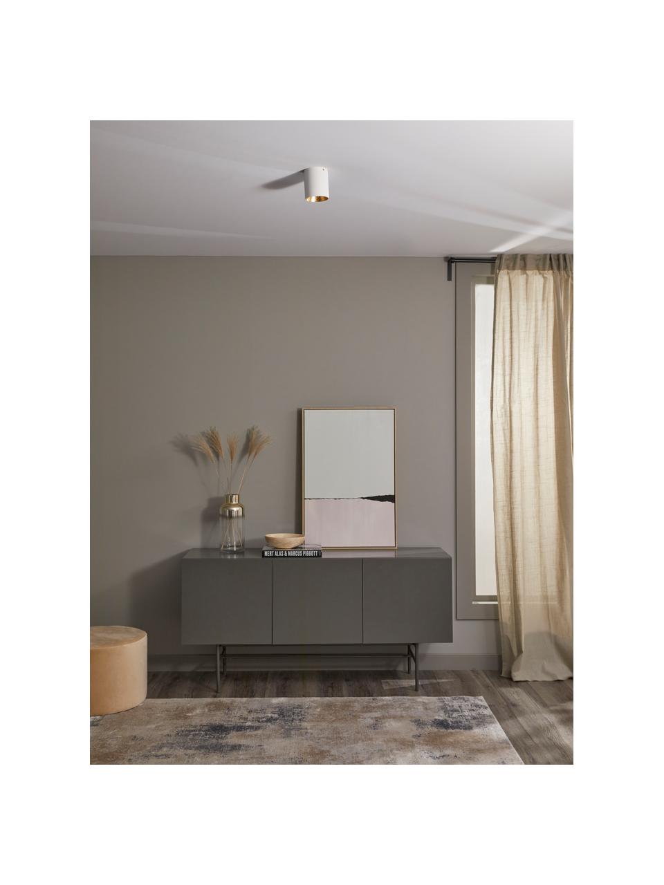Spot plafond LED Marty, Blanc, couleur dorée, Ø 10 x haut. 12 cm