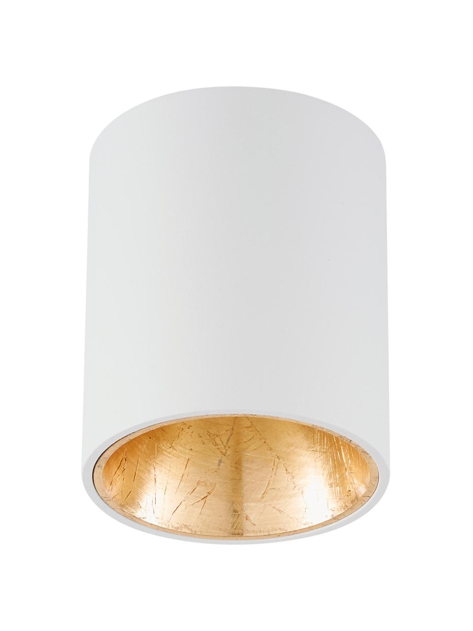 LED plafondspot Marty, Wit, goudkleurig, Ø 10 x H 12 cm