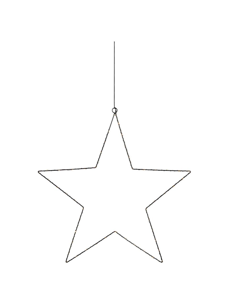 Estrella luminosa LED Nordgard, Metal pintado, Negro, Ø 60 cm