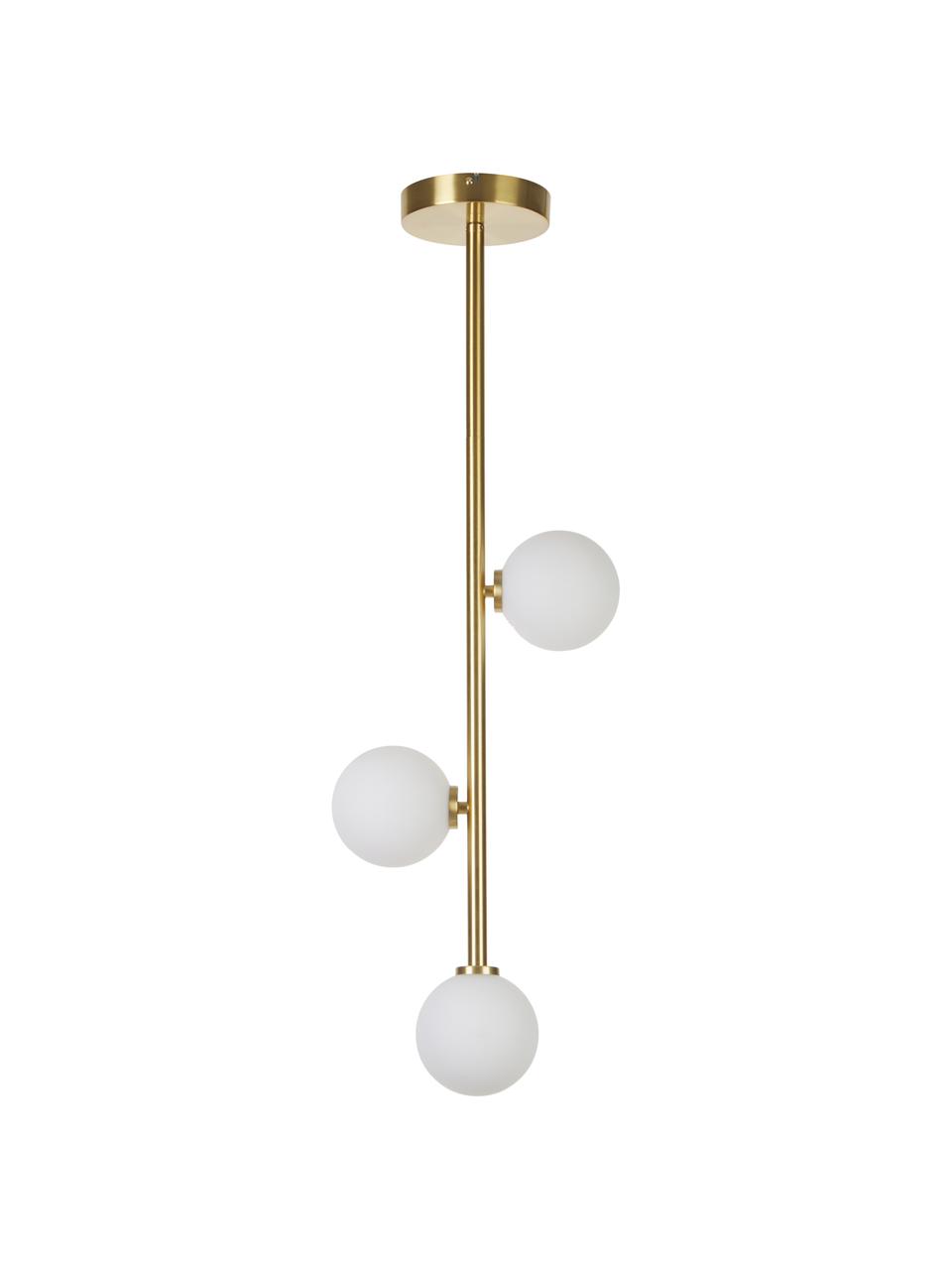 Suspension en verre Emily, Laiton, larg. 30 x haut. 90 cm