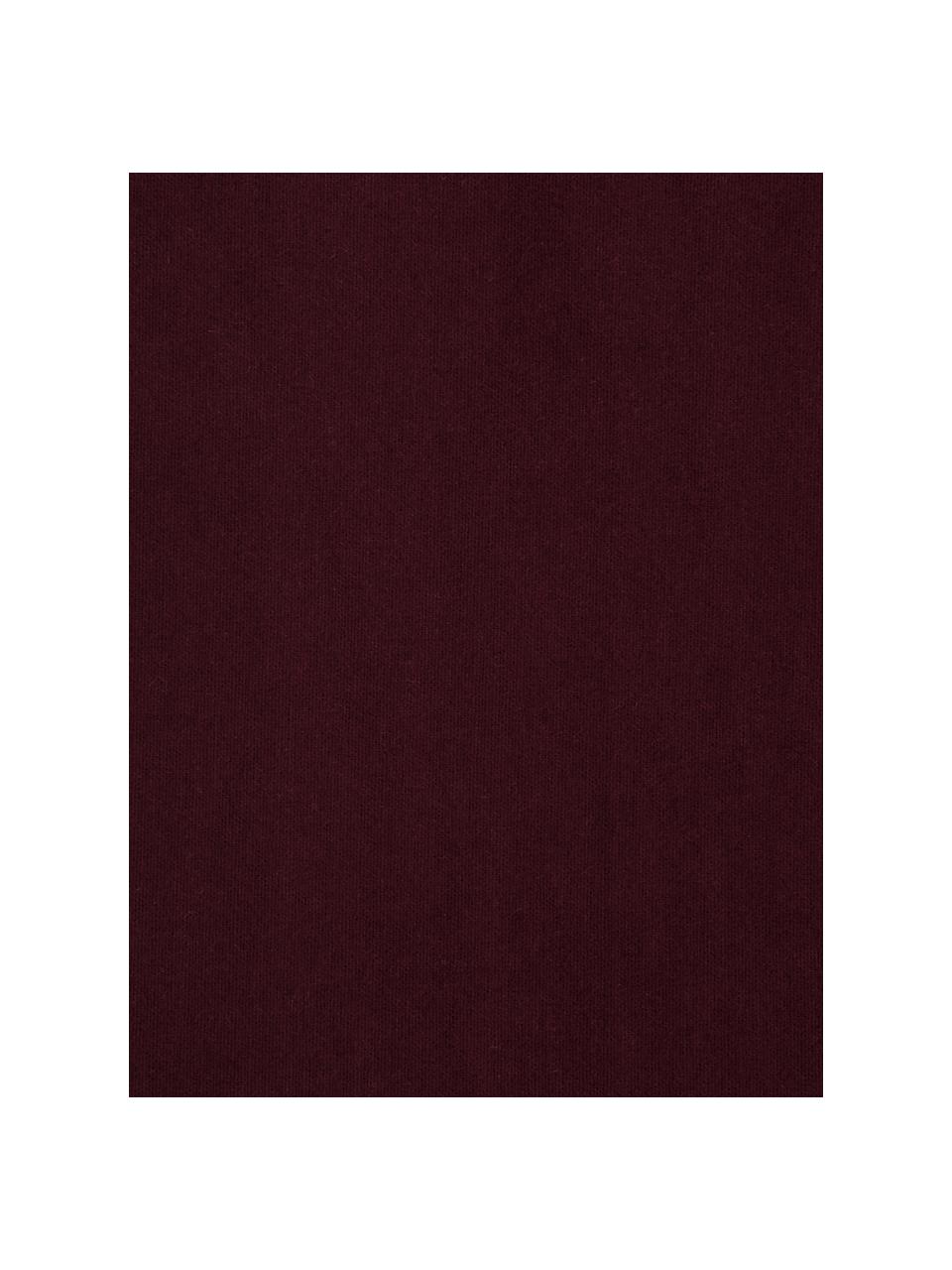 Lenzuolo con angoli in flanella color rosso scuro Biba, Tessuto: flanella La flanella è un, Rosso scuro, Larg. 180 x Lung. 200 cm