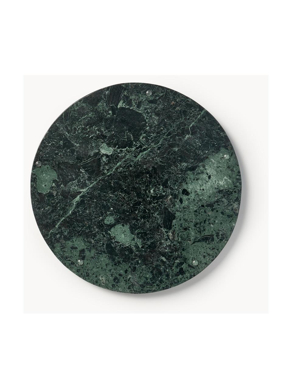 Plat de service en marbre Aika, Ø 30 cm, Marbre, Vert, marbré, Ø 30 cm