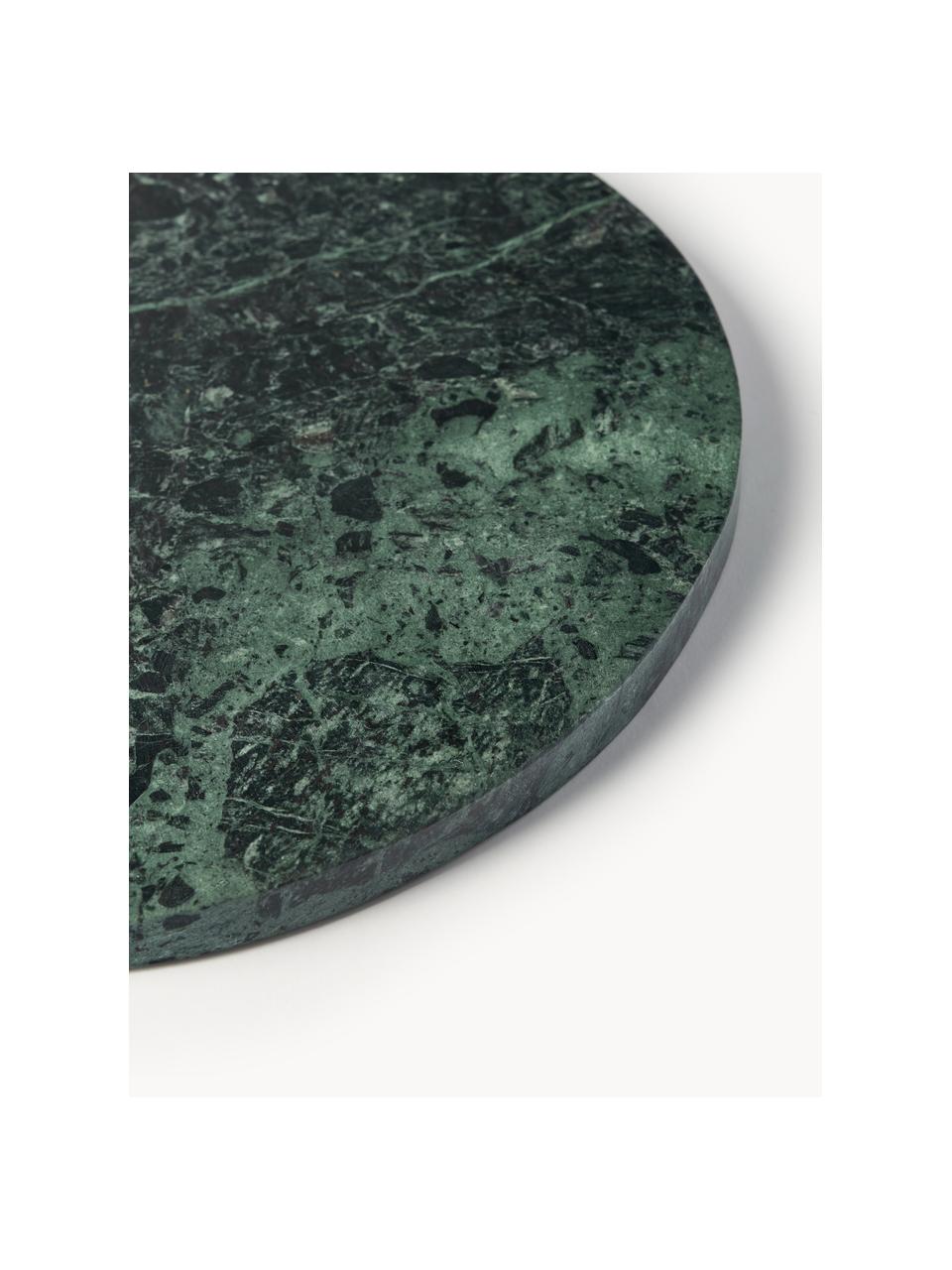 Plat de service en marbre Aika, Ø 30 cm, Marbre, Vert, marbré, Ø 30 cm
