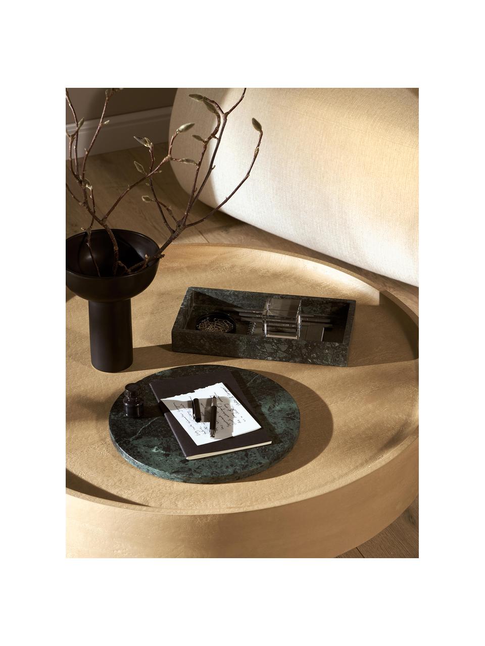 Plat de service en marbre Aika, Ø 30 cm, Marbre, Vert, marbré, Ø 30 cm