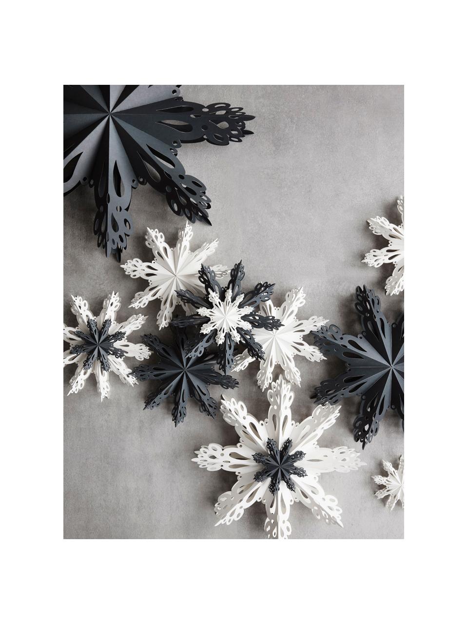 Ciondolo di Natale Snowflake 2 pz, Carta, Grigio blu, Ø 15 cm