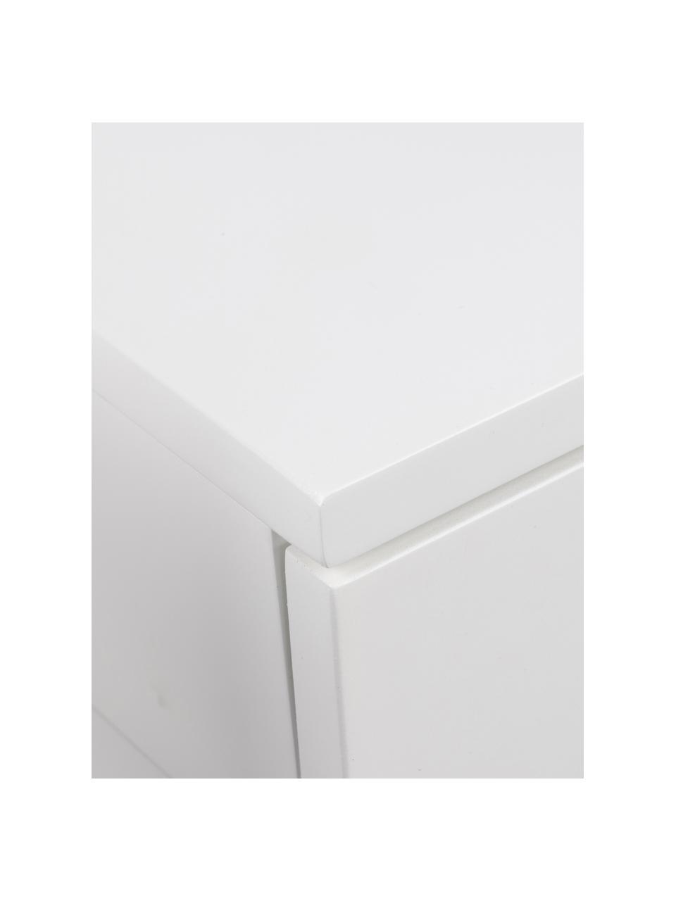 Table de chevet murale Ashlan, MDF, laqué, Blanc, larg. 40 x haut. 17 cm