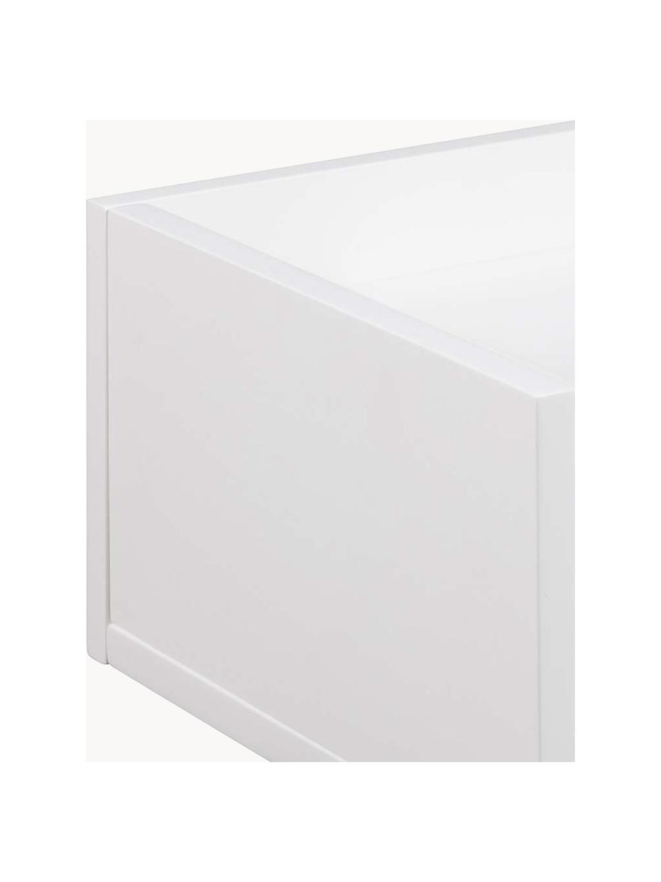 Wand-Nachttisch Ashlan mit Schublade, Mitteldichte Holzfaserplatte (MDF), lackiert, Weiß, B 40 x H 17 cm