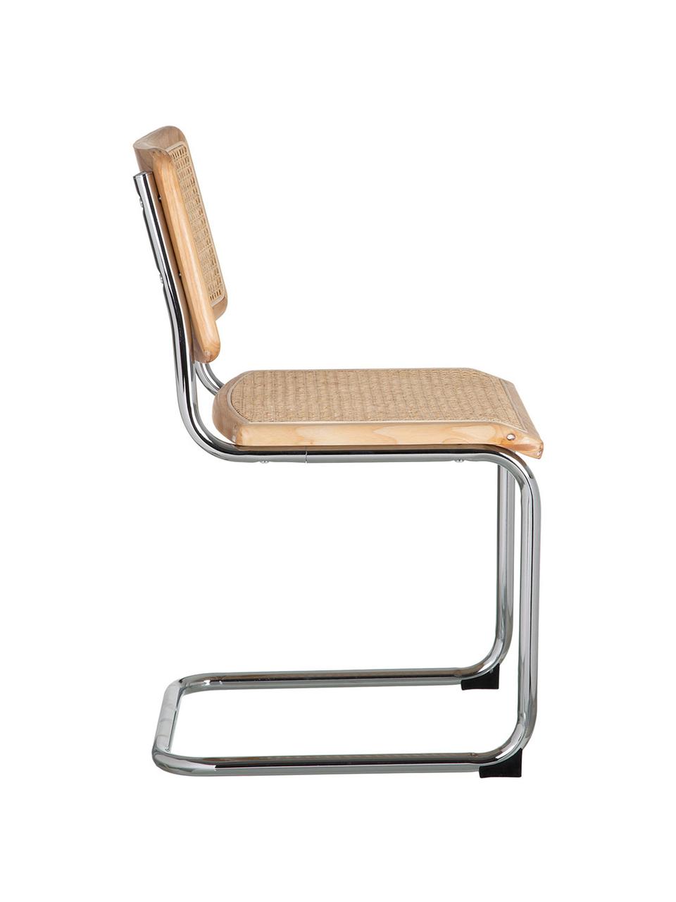 Silla cantilever Francesca, Beige, metal, An 48 x Al 48 cm