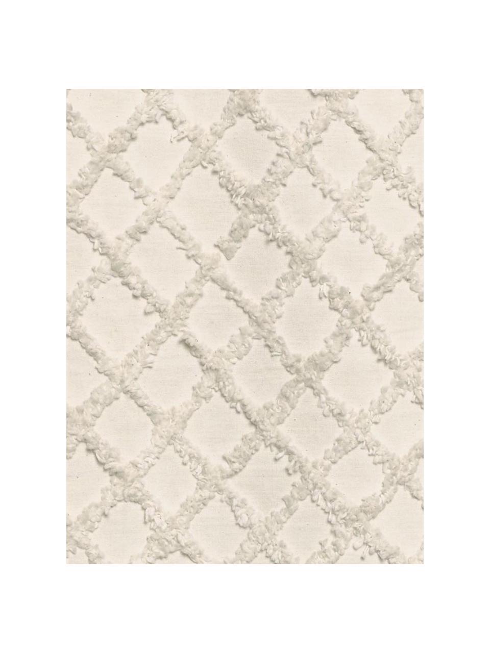 Colcha texturizada Royal, 100% algodón, Blanco crema, marrón, An 225 x L 260 cm (para camas de 200 x 200 cm)
