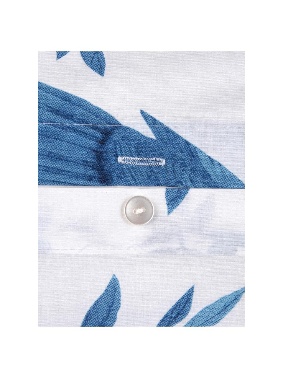 Funda de almohada de percal Annabelle, 45 x 85 cm, Blanco, azul, An 45 x L 85 cm