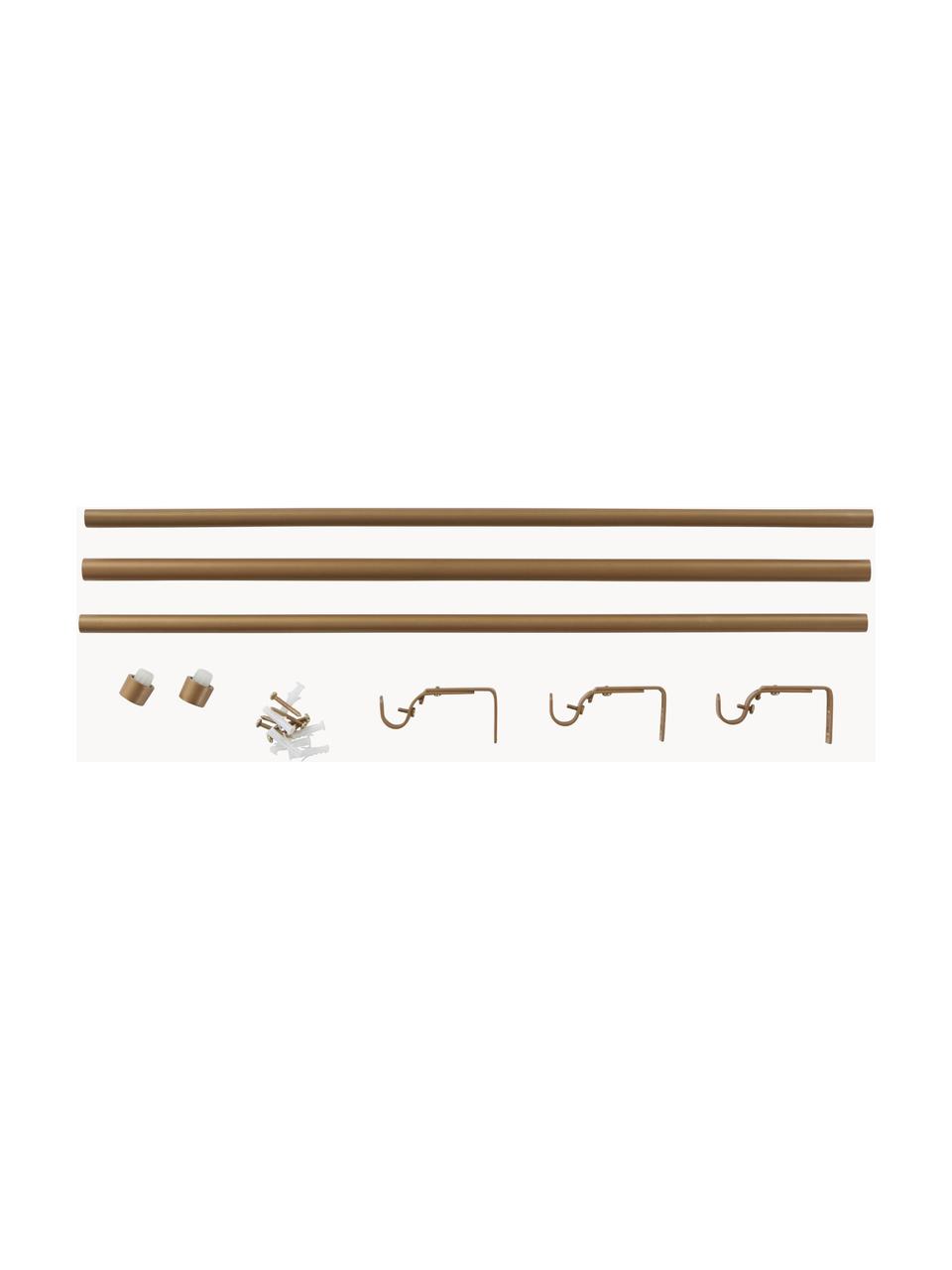 Barra de cortina Basic, 67-180 cm, Metal recubierto, Bronceado, An 67-180 x Al 3 cm