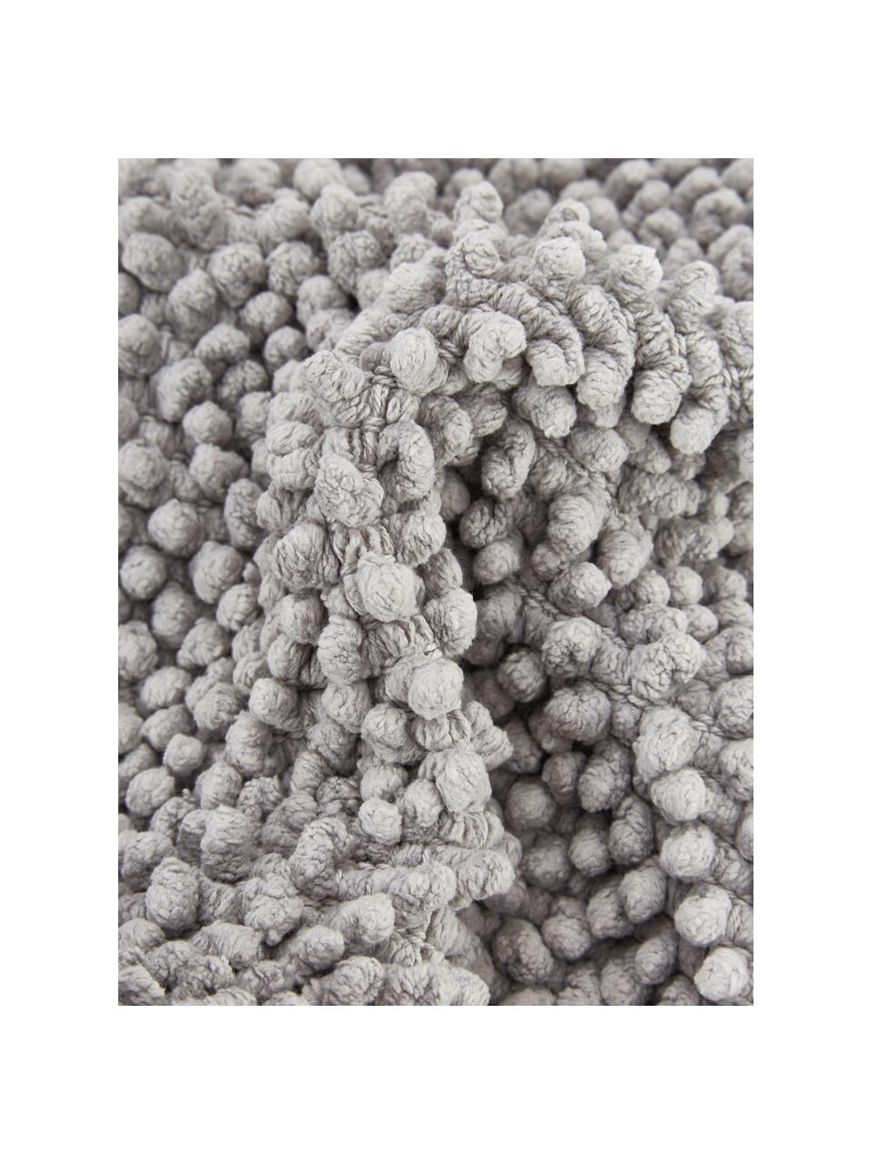 Funda de cojín texturizada Indi, 100% algodón, Gris claro, An 30 x L 50 cm