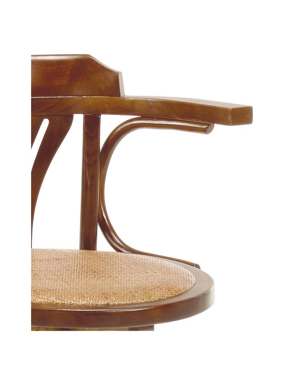 Silla giratoria Ratastar, Madera de roble, ratán, Marrón, An 62 x Al 76 cm