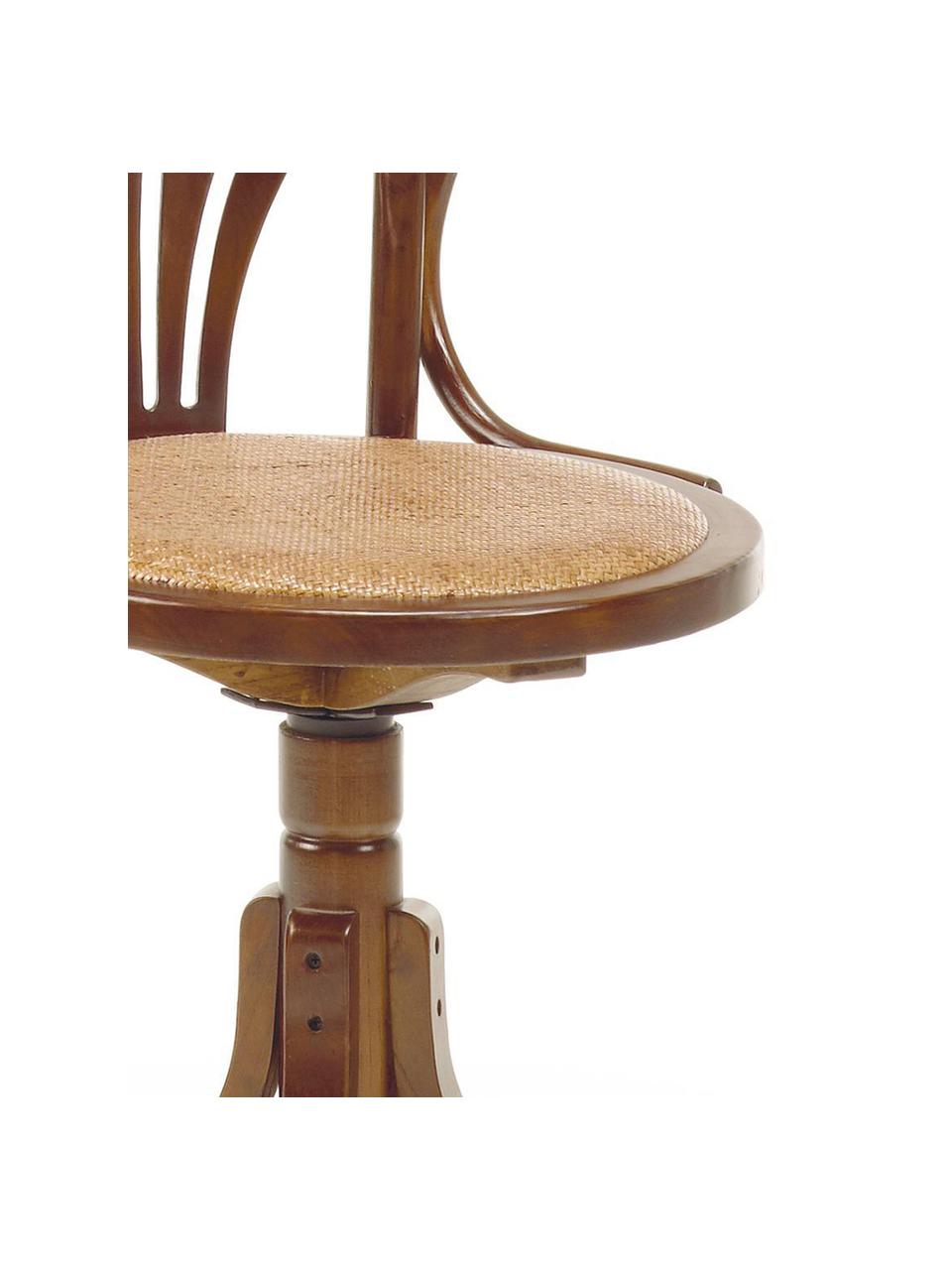 Silla giratoria Ratastar, Madera de roble, ratán, Marrón, An 62 x Al 76 cm