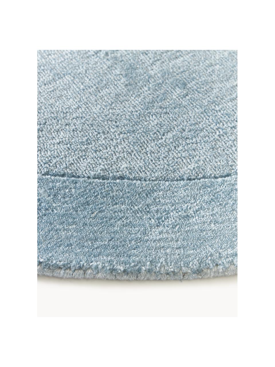 Runder Kurzflor-Teppich Kari, 100 % Polyester, GRS-zertifiziert, Blautöne, Ø 150 cm (Grösse M)