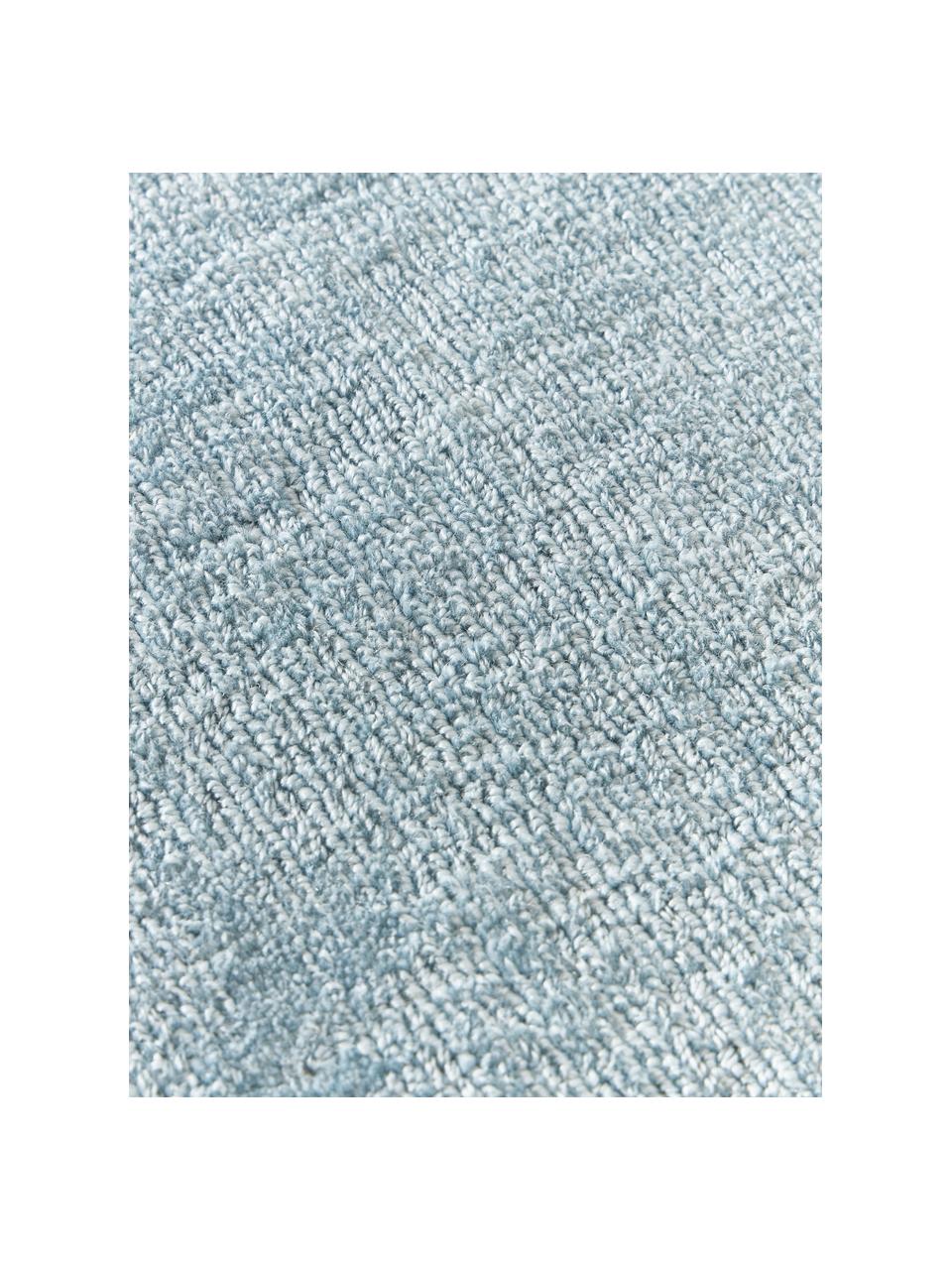 Runder Kurzflor-Teppich Kari, 100 % Polyester, GRS-zertifiziert, Blau, Ø 150 cm (Grösse M)