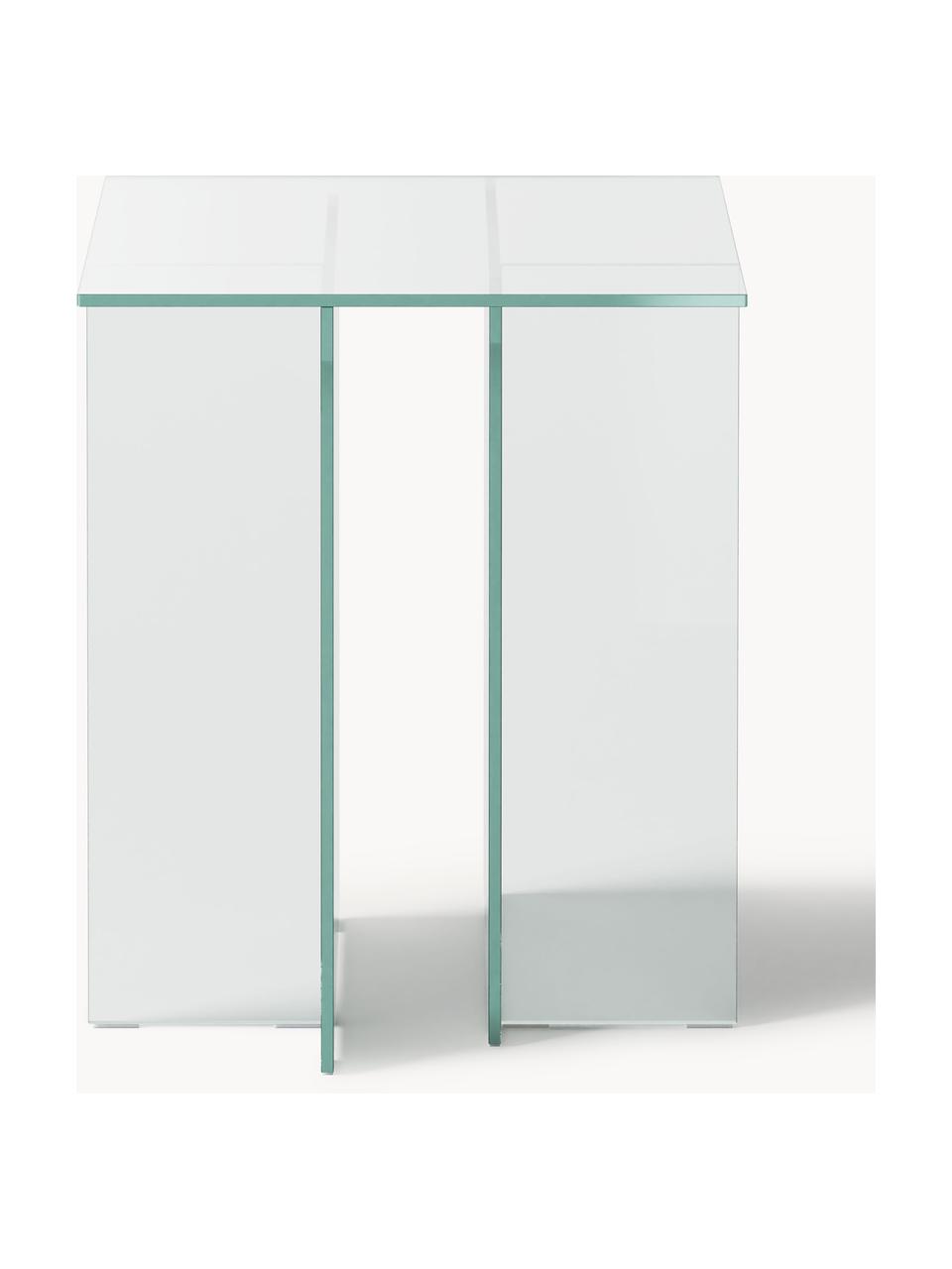 Tavolino in vetro Anouk, Vetro, Trasparente, Larg. 42 x Alt. 50 cm