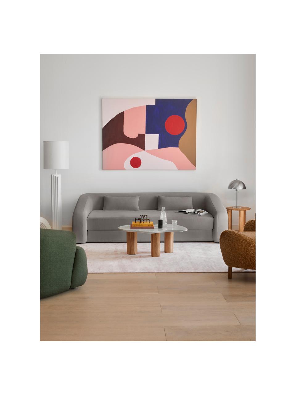 Sofa rozkładana Eliot (3-osobowa), Tapicerka: 88% poliester, 12% nylon , Nogi: tworzywo sztuczne, Ciemnoszara tkanina, S 230 x W 70 cm