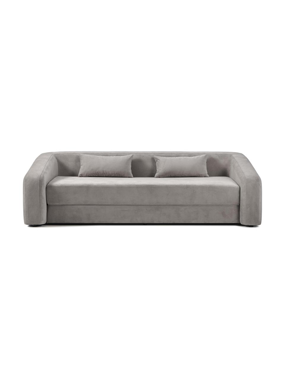 Schlafsofa Eliot (3-Sitzer), Bezug: 88% Polyester, 12% Nylon , Füße: Kunststoff, Webstoff Dunkelgrau, B 230 x H 70 cm