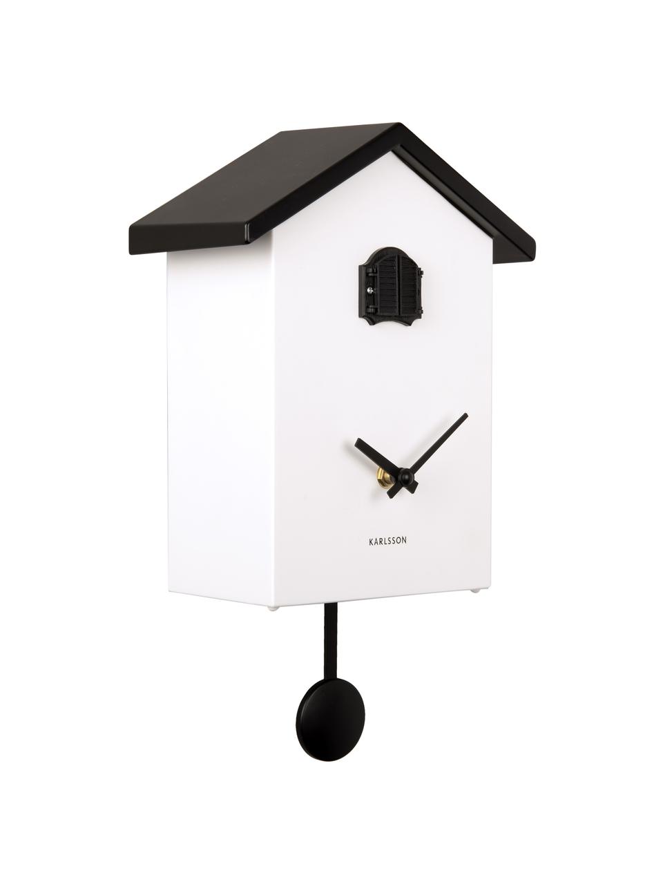 Nástěnné hodiny Cuckoo New Traditional, Umělá hmota, Bílá, černá, Š 20 cm, V 25 cm