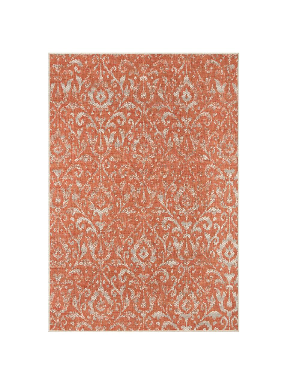 In- & Outdoor-Teppich Hatta im Vintage Look in Orange/Beige, 100% Polypropylen, Orangenrot, Beige, B 200 x L 290 cm (Größe L)