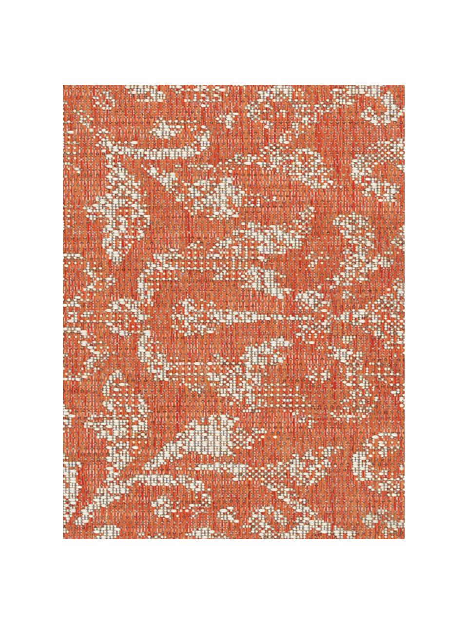 Tapis intérieur-extérieur vintage Hatta, Orange, beige