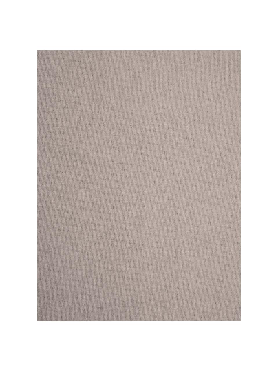 Flanelové napínací prostěradlo Biba, Taupe, Š 180 cm, D 200 cm