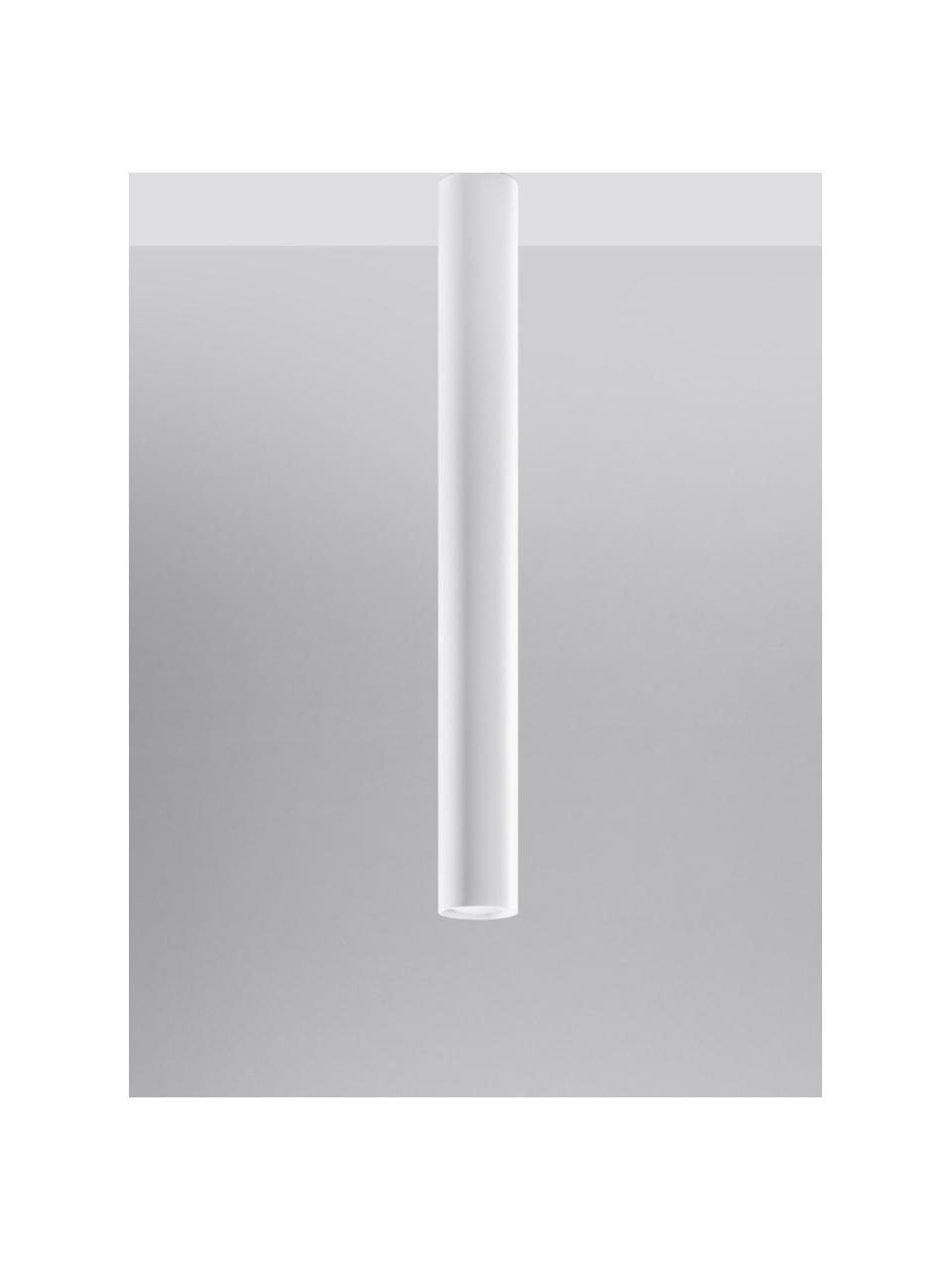 Faretto da soffitto Castro, alt. 60 cm, Acciaio rivestito, Bianco opaco, Ø 6 x Alt. 60 cm