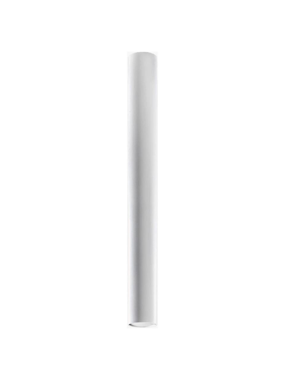 Faretto da soffitto Castro, alt. 60 cm, Acciaio rivestito, Bianco opaco, Ø 6 x Alt. 60 cm