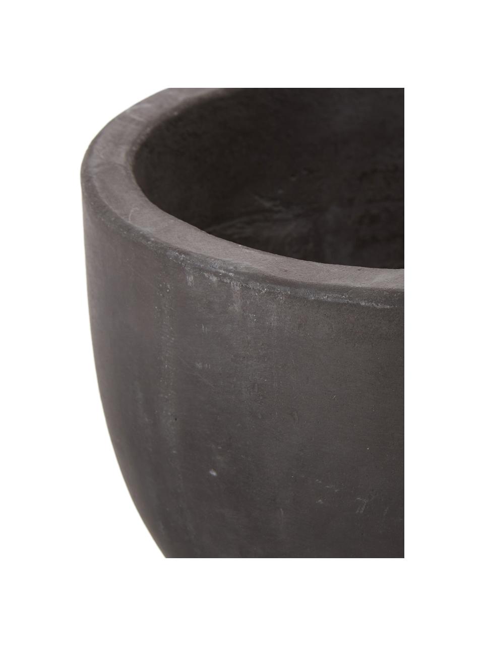 Grote plantenpot Rom van cement, Beschilderd cement, Zwart, Ø 23 x H 18 cm