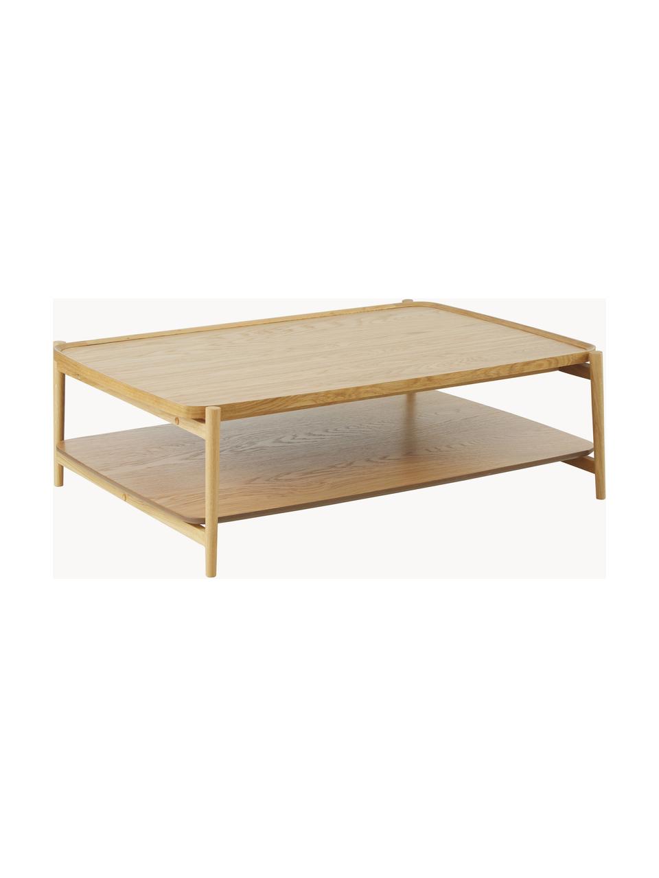 Mesa de centro de roble Tony, Estructura: madera de roble maciza pi, Roble, An 110 x Al 35 cm