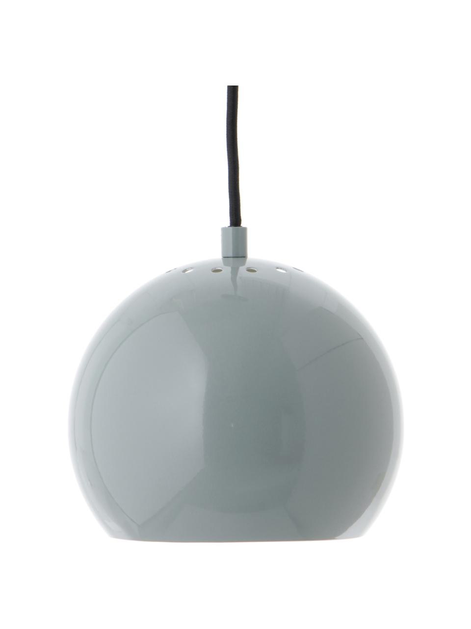 Kleine Kugel-Pendelleuchte Ball, Lampenschirm: Metall, beschichtet, Baldachin: Metall, beschichtet, Blaugrau, Ø 18 x H 16 cm