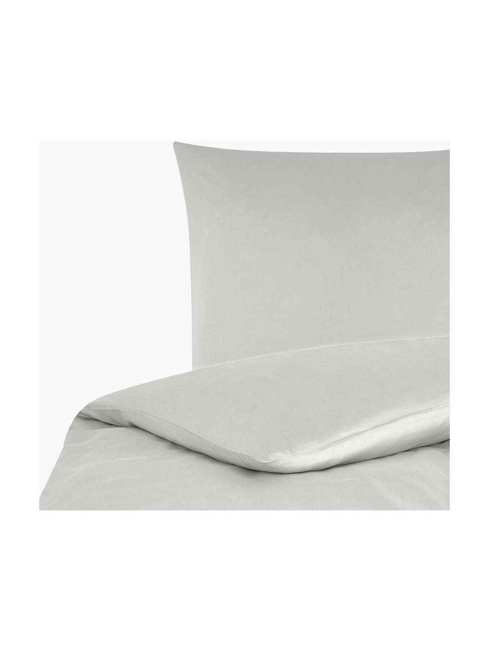 Funda nórdica de satén Comfort, Gris claro, Cama 90 cm (150 x 200 cm)