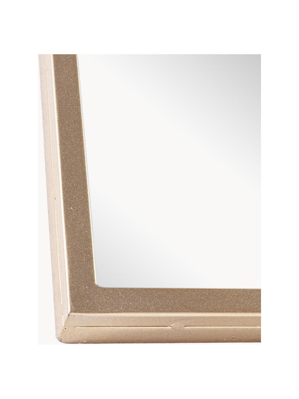 Specchio da parete con cornice in metallo Nucleos, Cornice: metallo rivestito, Superficie dello specchio: lastra di vetro, Dorato, Ø 90 x Alt. 90 cm