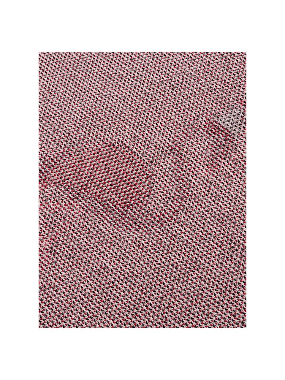 Dwustronny pled z dzianiny Flamingo, 100% bawełna, Szary, wielobarwny, S 150 x D 200 cm