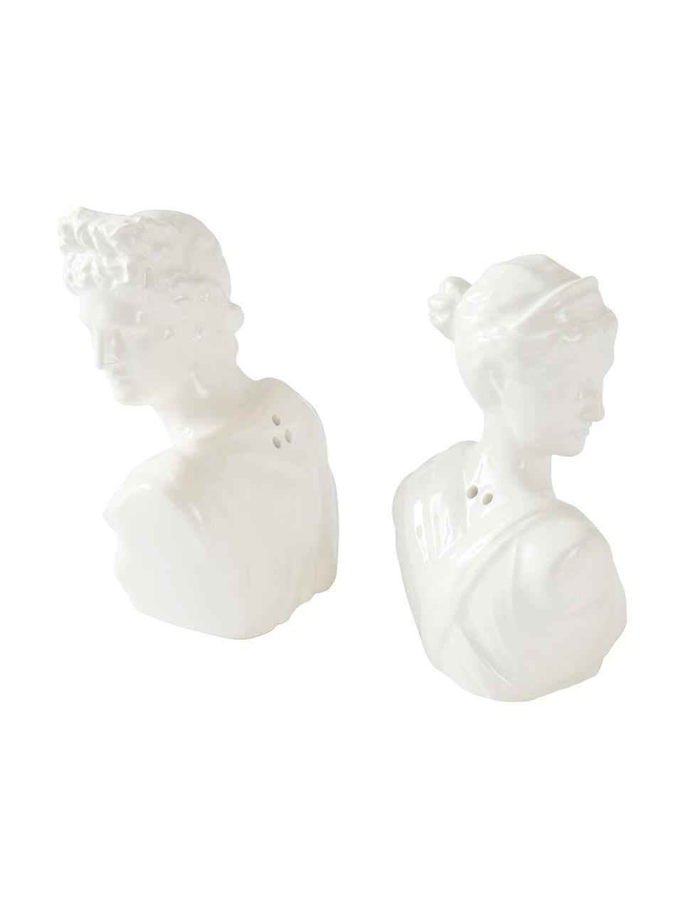 Porzellan-Salz- und Pfefferstreuer Vita, 2er-Set, Porzellan, Weiß, 6 x 9 cm