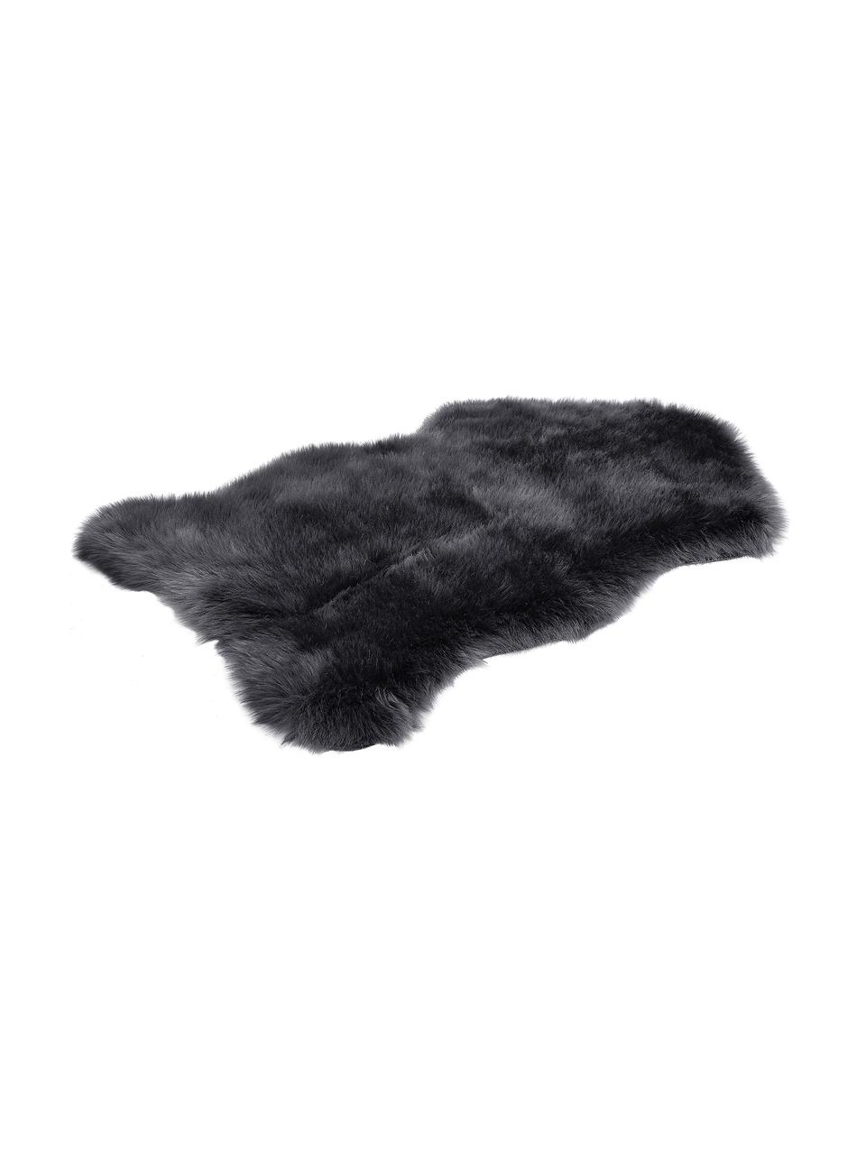 Kunstvacht Mathilde, glad, Bovenzijde: 65% acryl, 35% polyester, Donkergrijs, B 60 x L 90 cm
