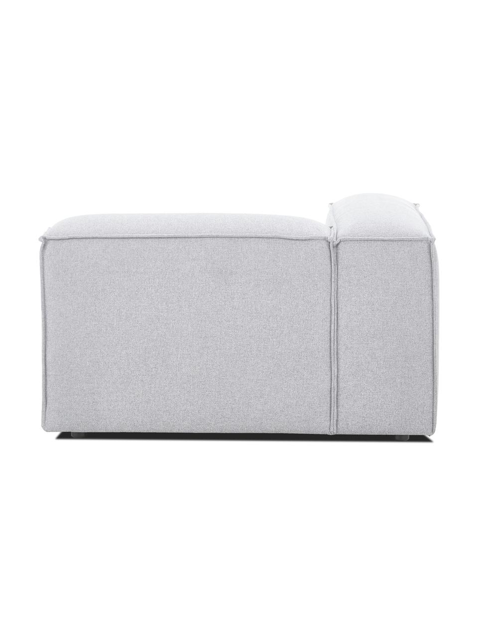Moduł narożny Lennon, Tapicerka: 100% poliester Dzięki tka, Stelaż: lite drewno sosnowe, cert, Nogi: tworzywo sztuczne, Szara tkanina, S 119 x G 119 cm, lewostronna