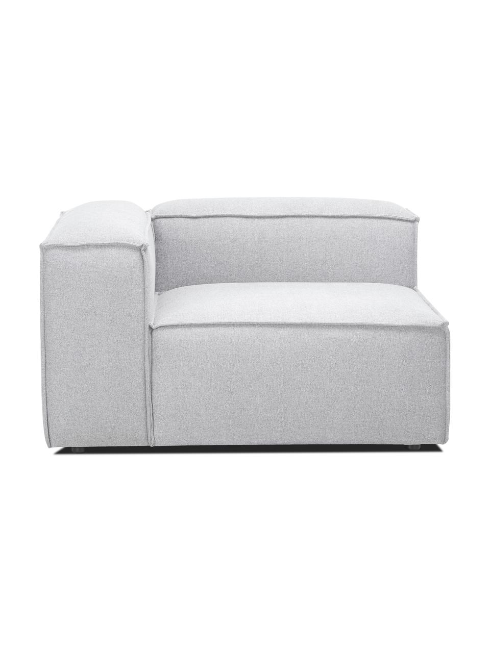 Module d'angle Lennon, Tissu gris clair, larg. 119 x prof. 119 cm, méridienne à droite