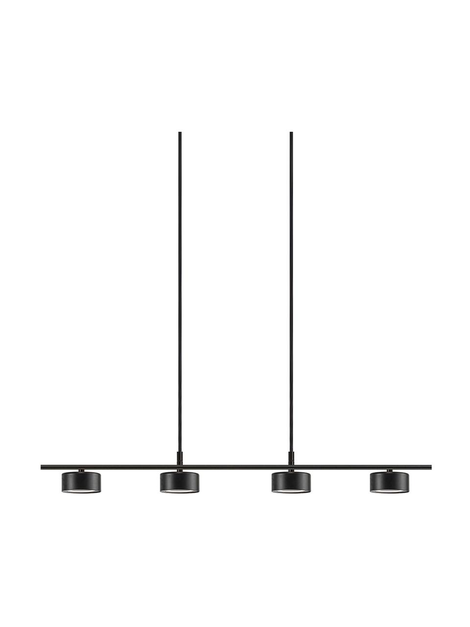 Grande suspension industrielle noire LED à intensité variable Clyde, Noir