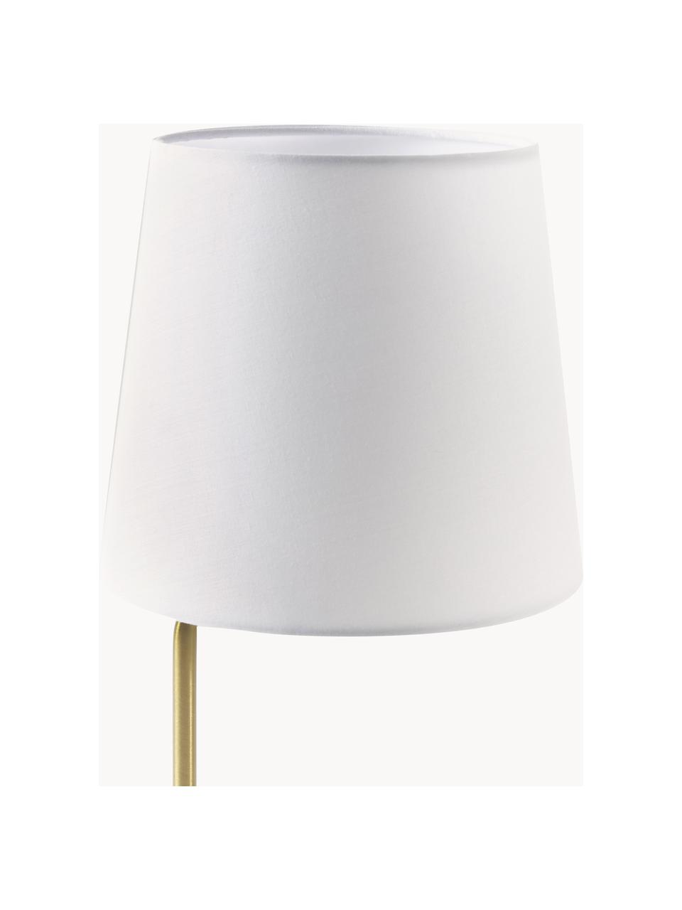 Stolní lampa Cade, Bílá, zlatá, Ø 19 cm x V 42 cm