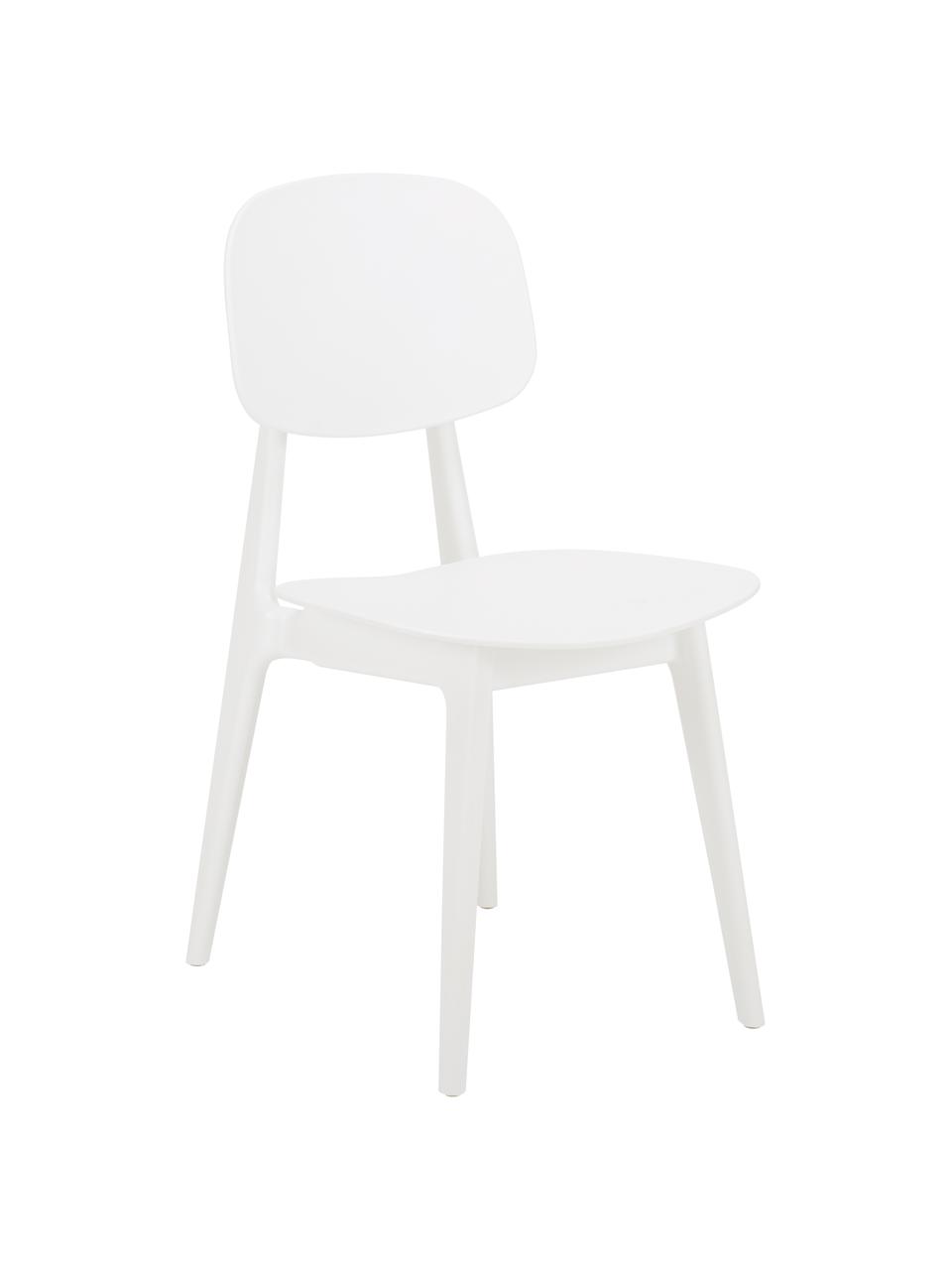 Chaise plastique Smilla, 2 pièces, Blanc, mat, larg. 43 x prof. 49 cm