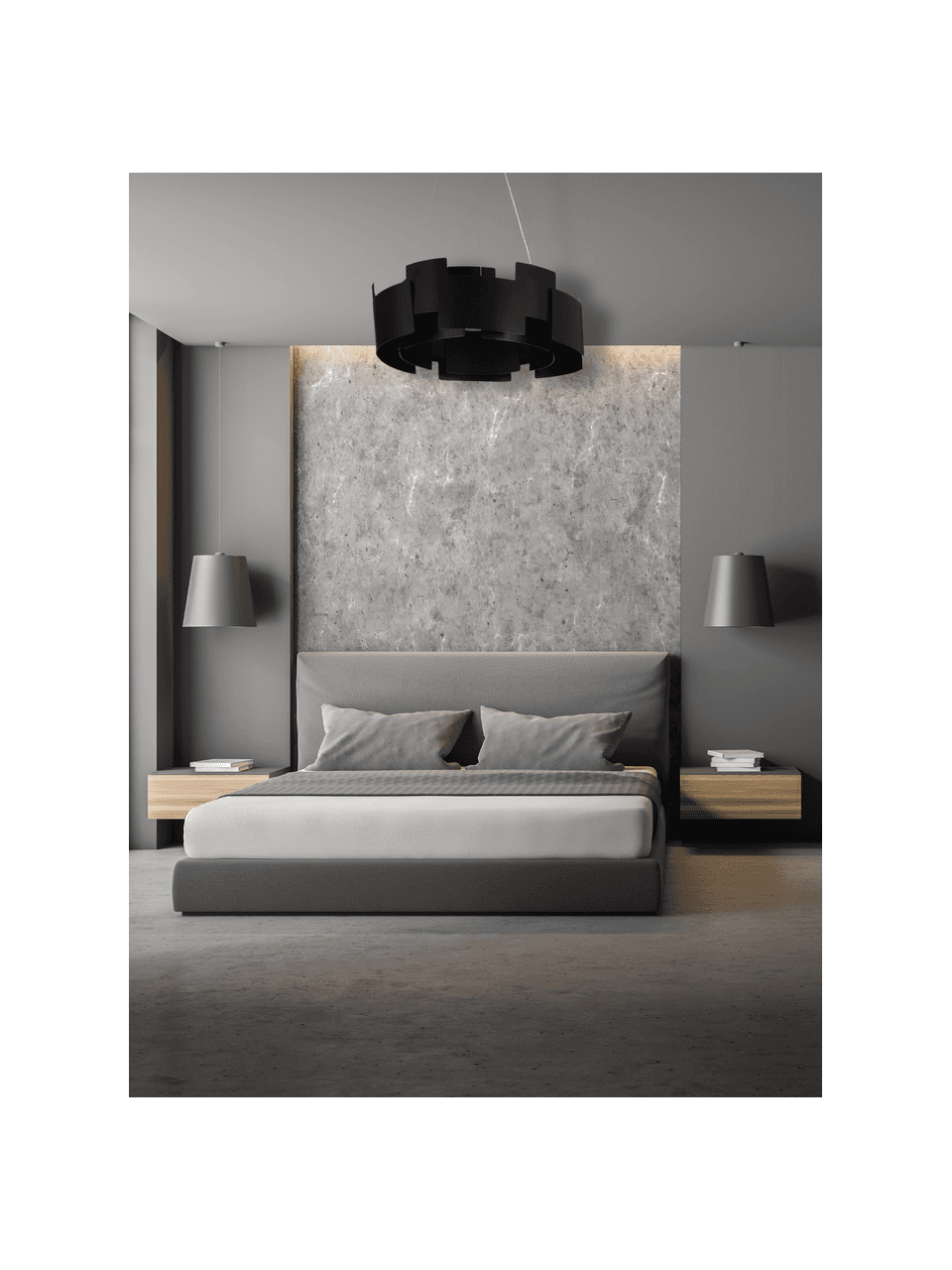 Moderne LED hanglamp Torino in zwart, Lampenkap: acryl, gecoat metaal, Baldakijn: gecoat metaal, Zwart, transparant, Ø 46 x H 50 cm