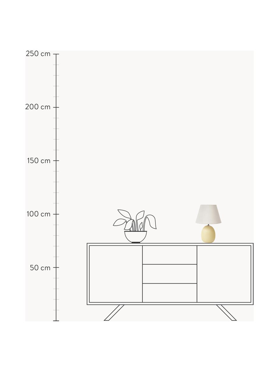 Stolní lampa Desto, Pastelově žlutá, Ø 25 cm, V 36 cm