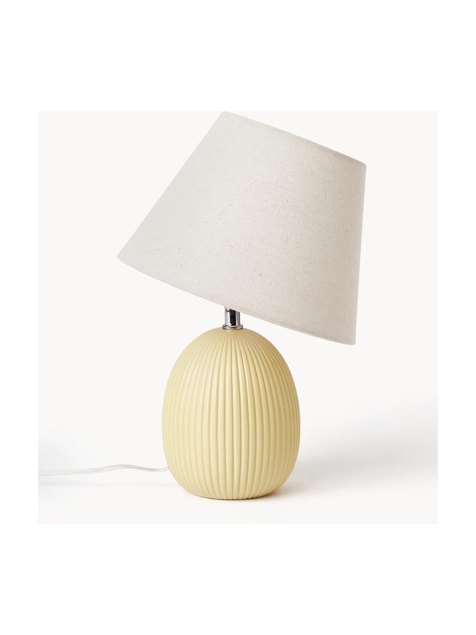 Lampe à poser Desto, Jaune, beige, Ø 25 x haut. 36 cm