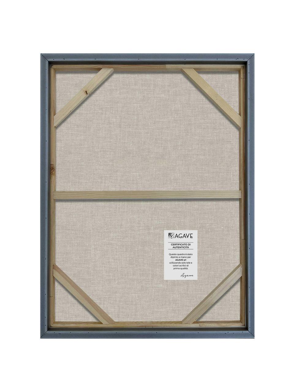 Lienzo pintado a mano con marco Brown Shapes, Beige, tonos marrones, blanco, An 60 x Al 80 cm