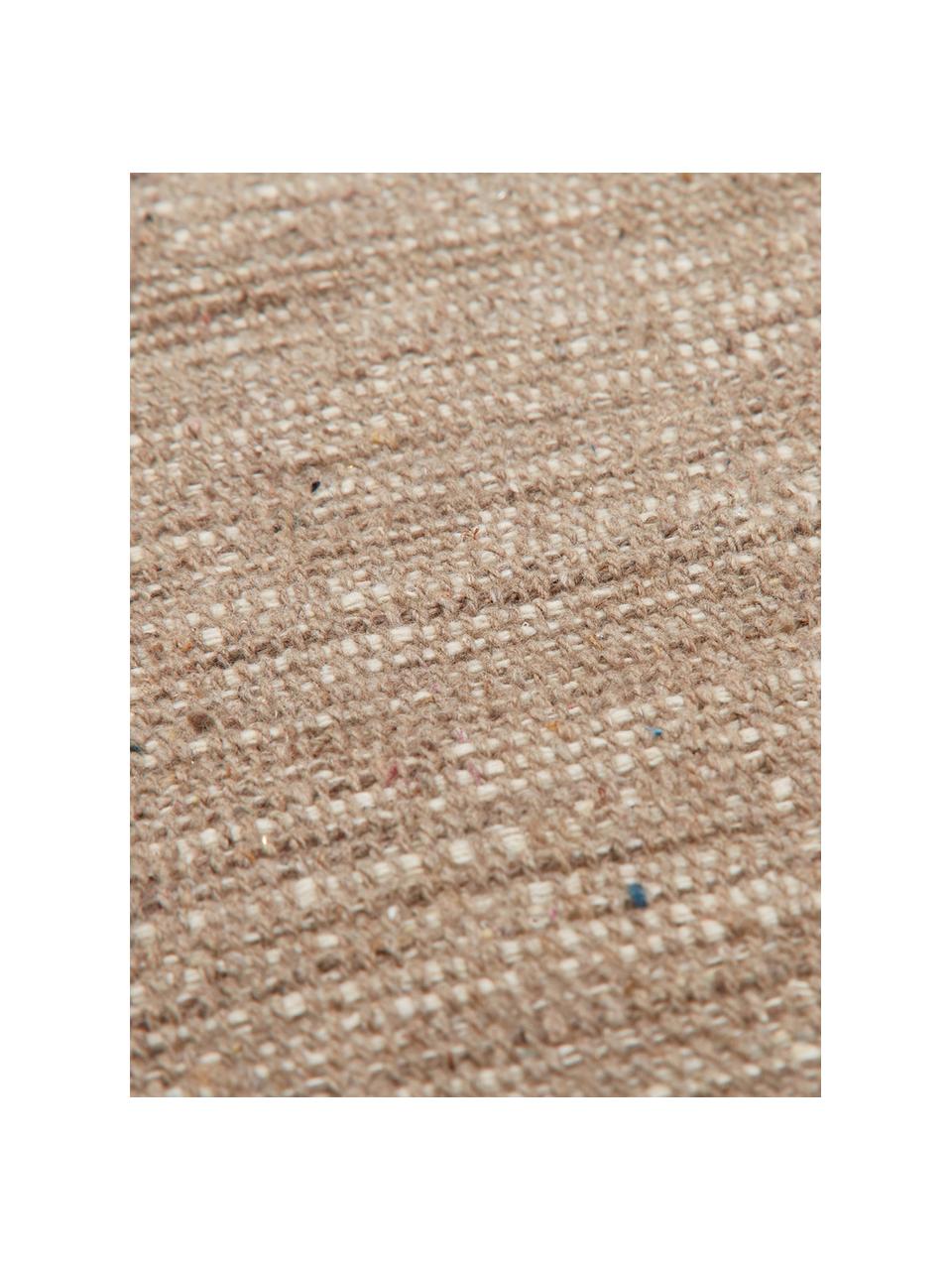 Tapis en coton à franges Dag, Taupe