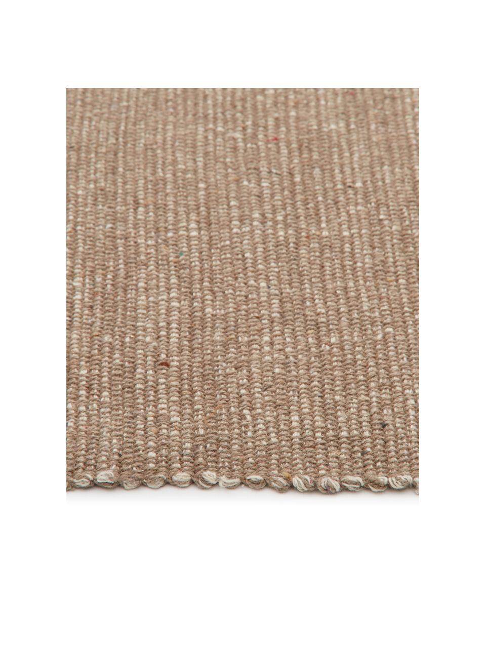 Baumwollteppich Dag mit Fransenabschluss, 100% Baumwolle, Taupe, B 140 x L 200 cm (Grösse S)